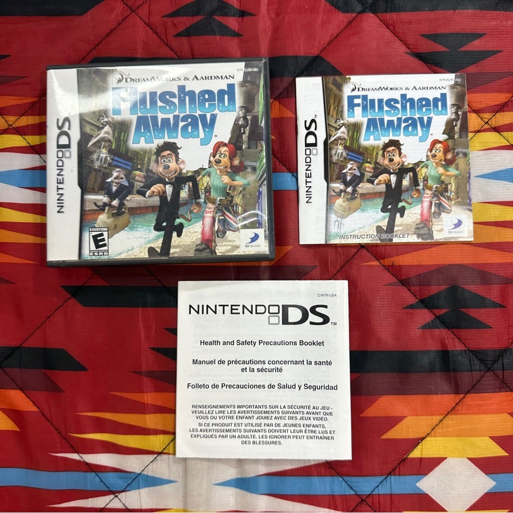 Flushed Away (Nintendo DS, 2006) Case & Manual NO GAME!